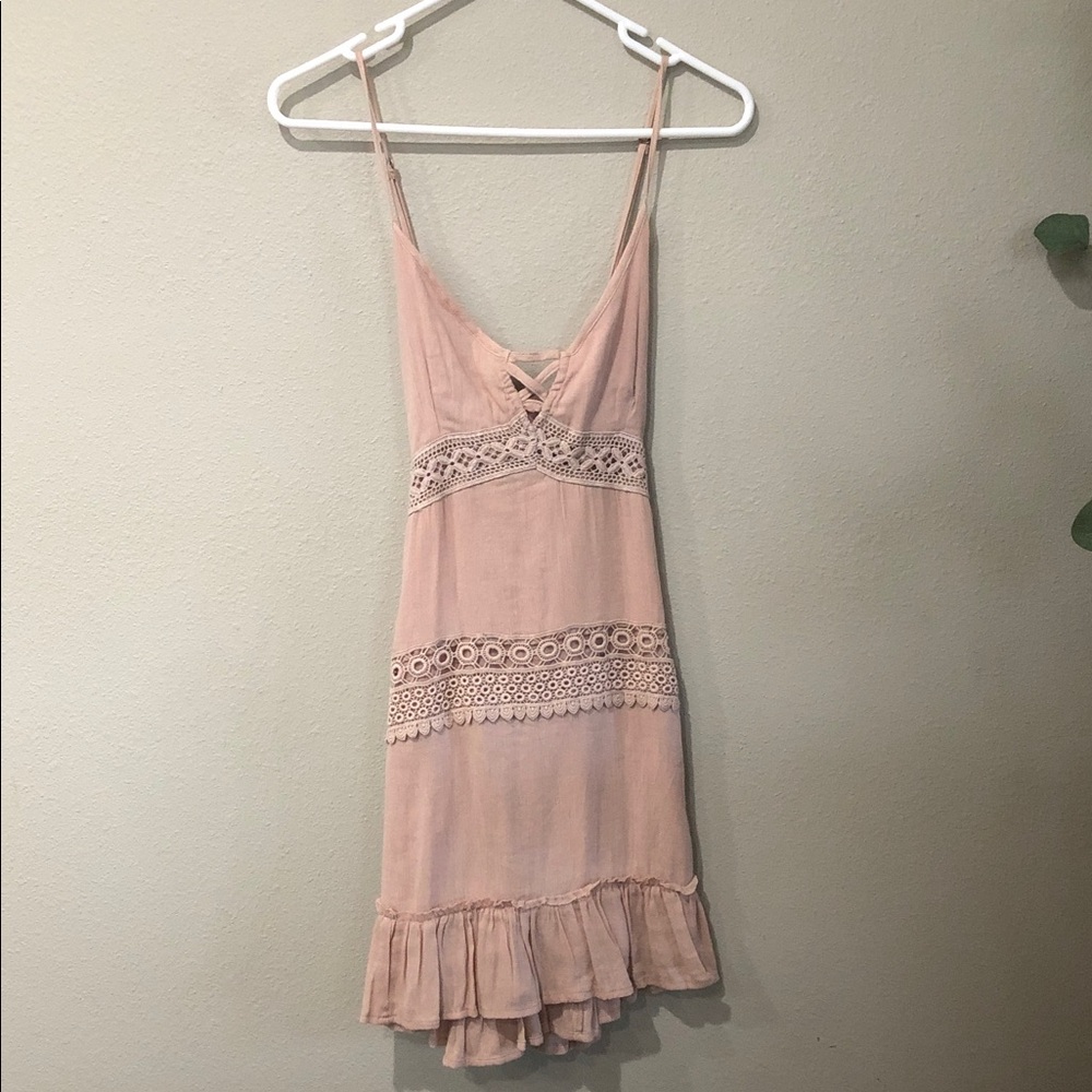 O'Neill Pink Lace Trim Dress